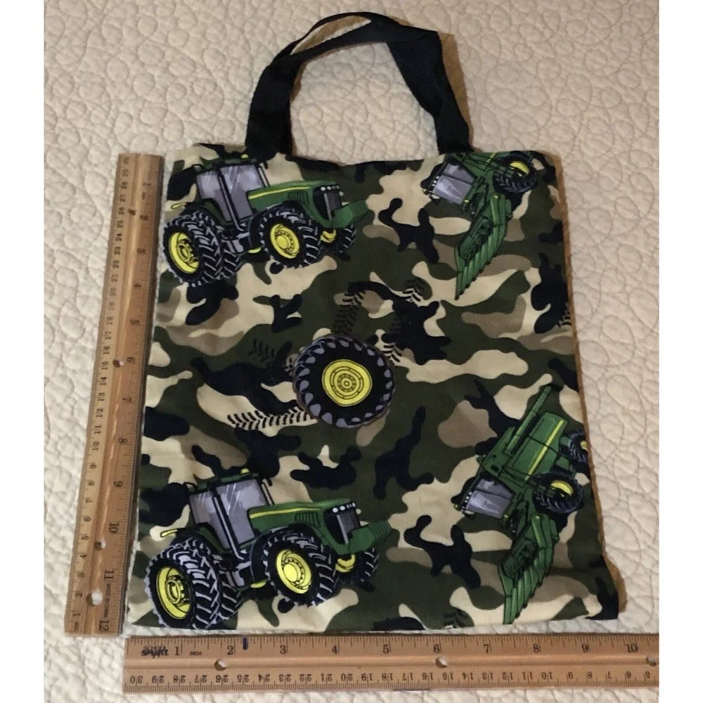 Tractor Handmade Lined  Bag Tote Tablet Book Toy Farm Bag Birthday Baby Gift‎